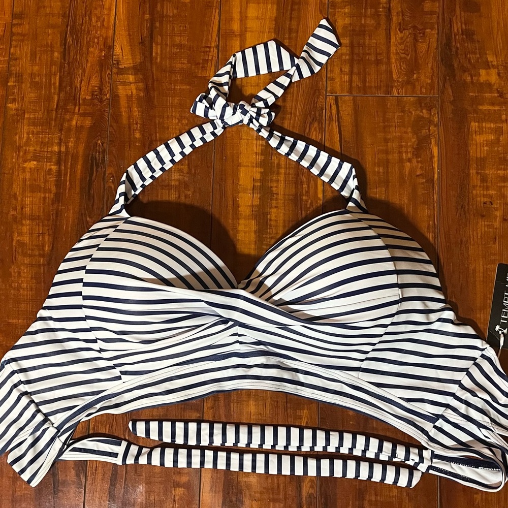 Tempt Me Brand New Vintage Swimsuit Retro Halter Top